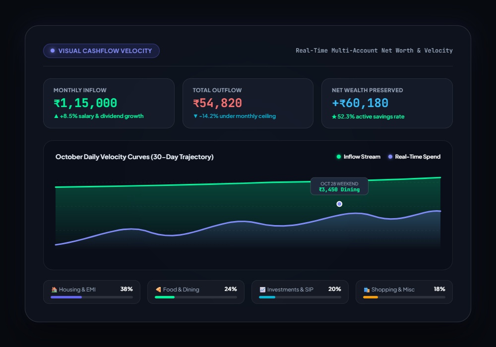 Visual Cashflow Velocity Analytics Interface