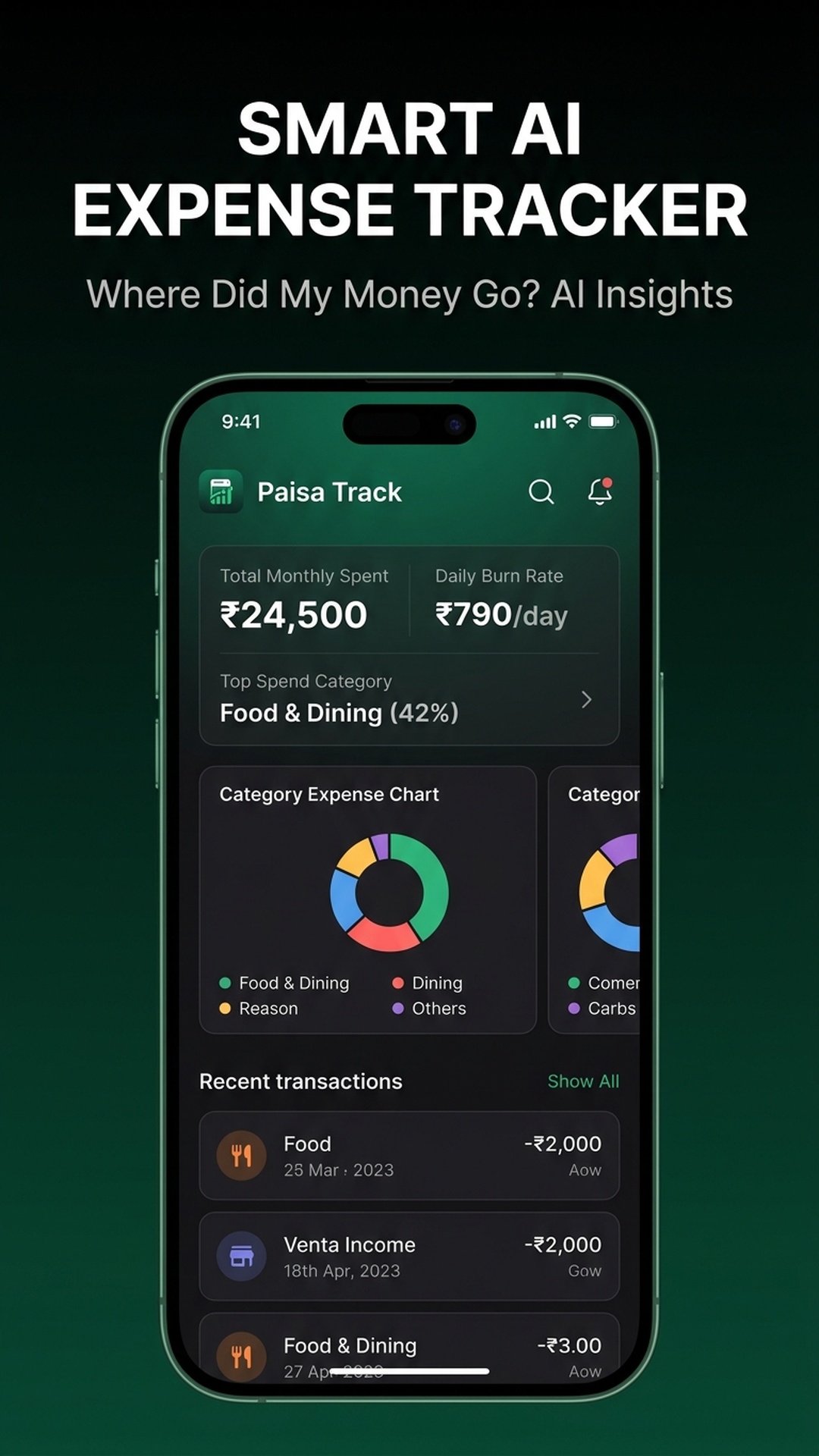 PaisaTrack Live App Interface